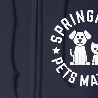 Eating The Dogs Springfield Pets Matter Cute Animal Design Full Zip Hoodie