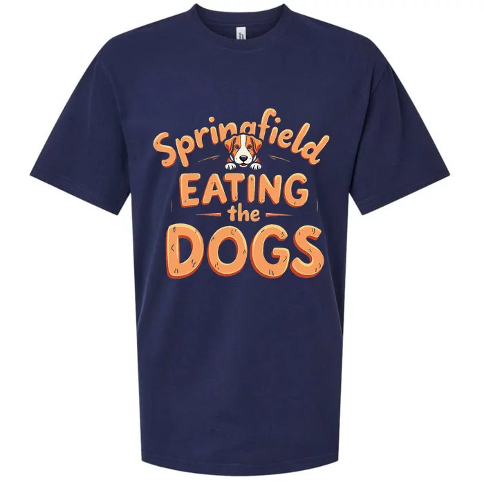 Eating The Dogs In Springfield Election Gift Sueded Cloud Jersey T-Shirt