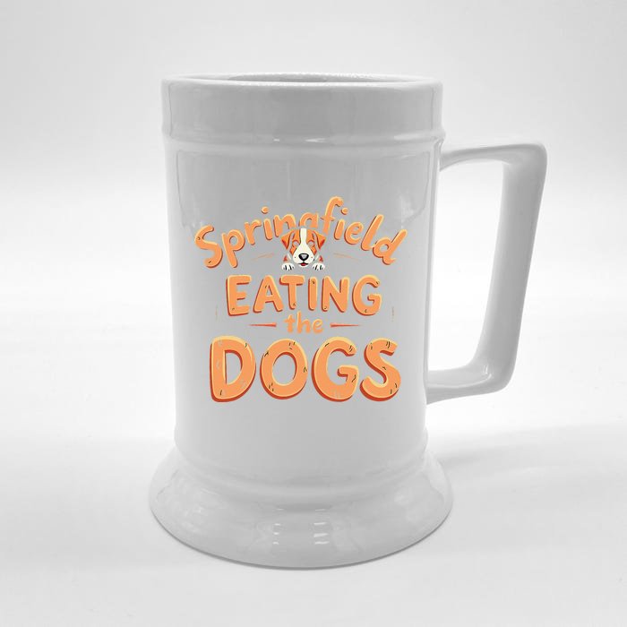 Eating The Dogs In Springfield Election Gift Front & Back Beer Stein