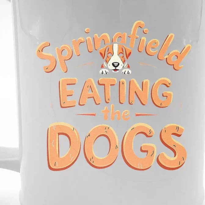 Eating The Dogs In Springfield Election Gift Front & Back Beer Stein