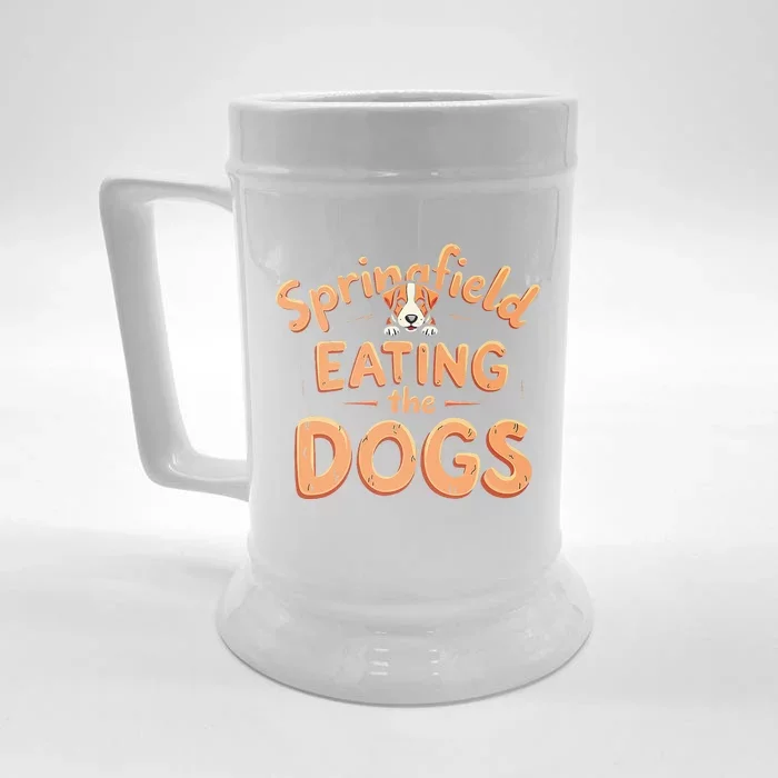 Eating The Dogs In Springfield Election Gift Front & Back Beer Stein