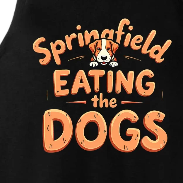 Eating The Dogs In Springfield Election Ladies Tri-Blend Wicking Tank