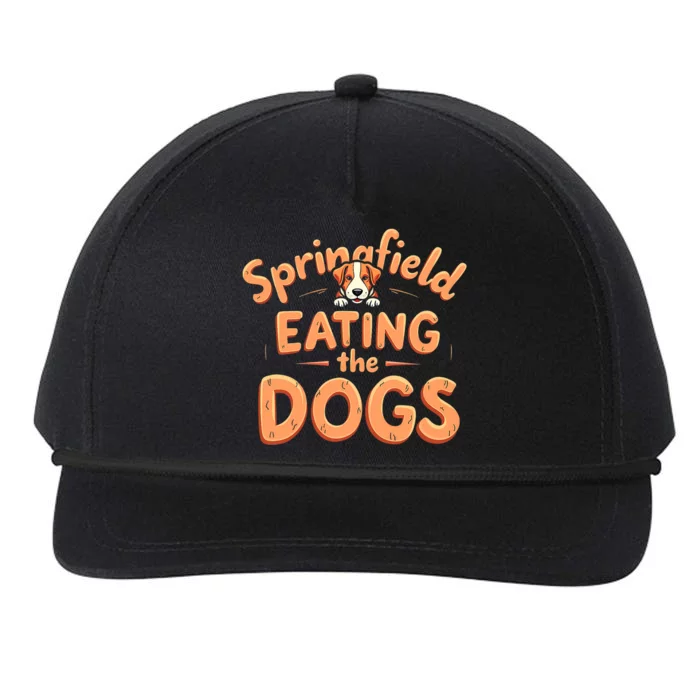 Eating The Dogs In Springfield Election Snapback Five-Panel Rope Hat