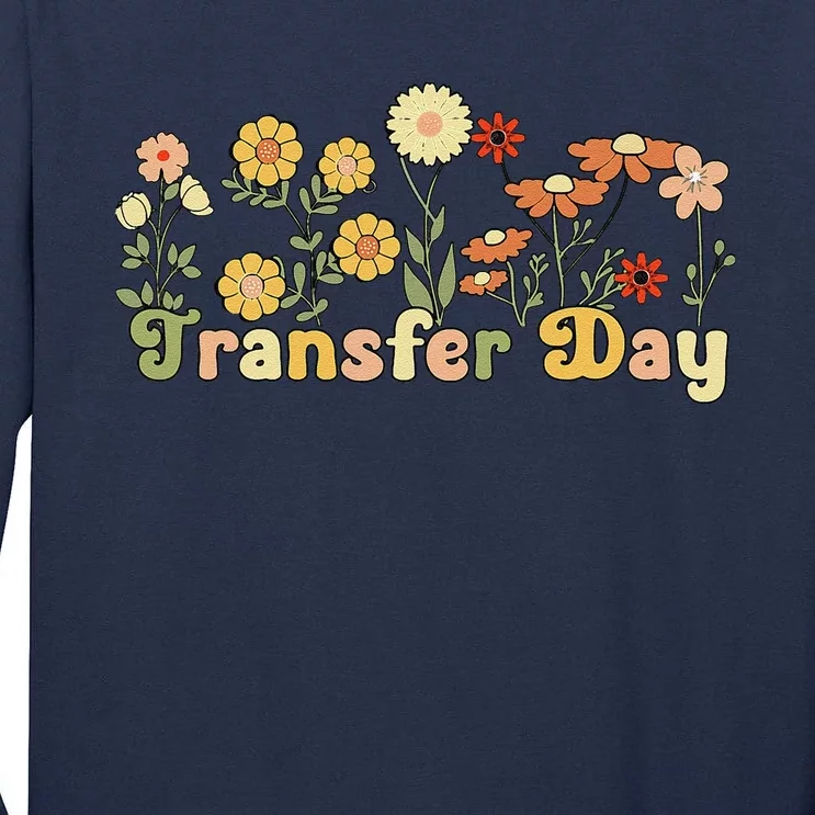 Embryo Transfer Day Ivf Flowers Ivf Transfer Day Couple Tall Long Sleeve T-Shirt