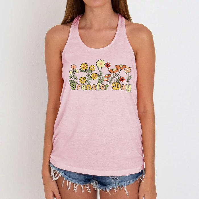 Embryo Transfer Day Ivf Flowers Ivf Transfer Day Couple Women's Knotted Racerback Tank