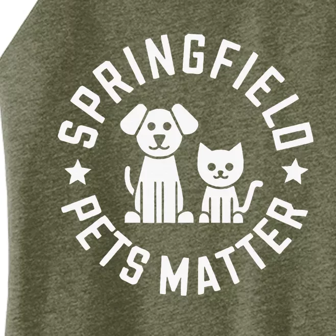 Eating The Dogs Springfield Pets Matter Women’s Perfect Tri Rocker Tank