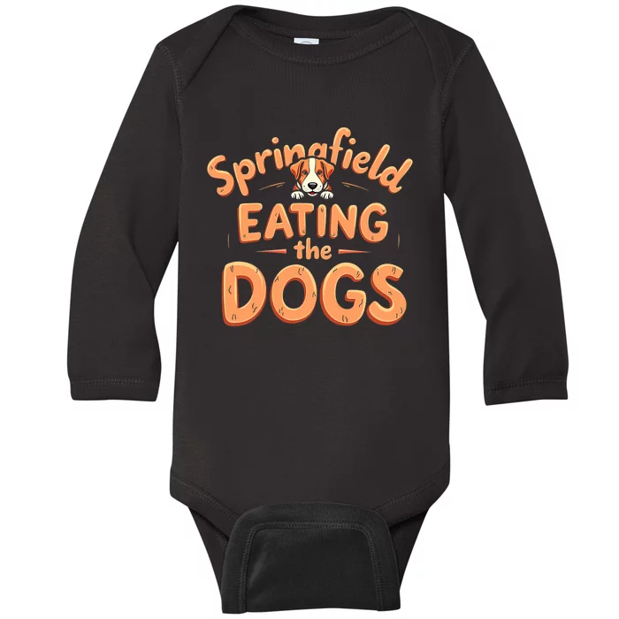 Eating The Dogs In Springfield Election Baby Long Sleeve Bodysuit