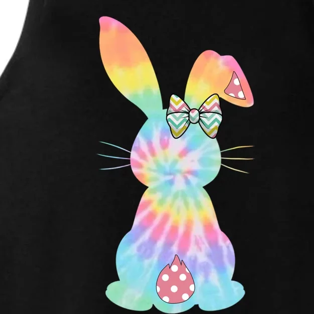 Easter Tie Dye Bunny Rabbit Palm Sunday Great Gift Ladies Tri-Blend Wicking Tank