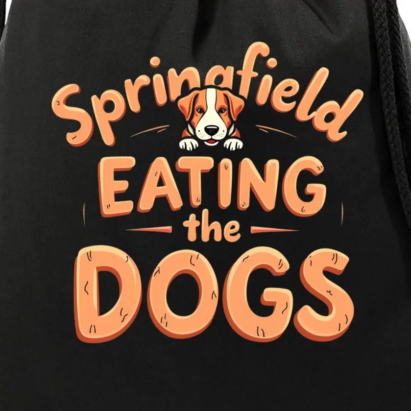 Eating The Dogs In Springfield Election Drawstring Bag