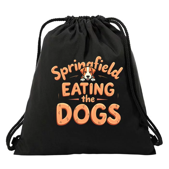 Eating The Dogs In Springfield Election Drawstring Bag