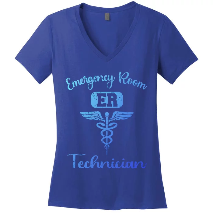 Er Tech Emergency Room Technologists Technicians Gift Women's V-Neck T-Shirt