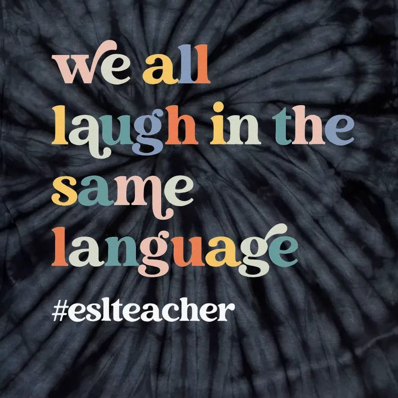 ESL Teacher ESOL Student Cute Retro Back To School First Day Tie-Dye T-Shirt