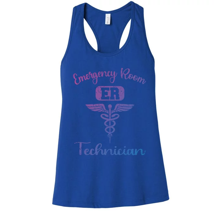 Er Tech Emergency Room Technologists Technicians Gift Women's Racerback Tank