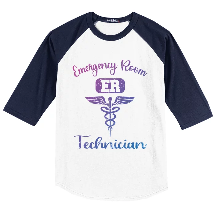 Er Tech Emergency Room Technologists Technicians Gift Baseball Sleeve Shirt