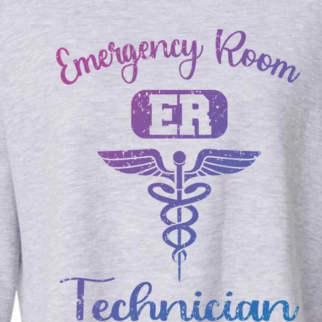 Er Tech Emergency Room Technologists Technicians Gift Cropped Pullover Crew