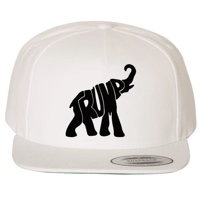 Elehphant Trump Wool Snapback Cap