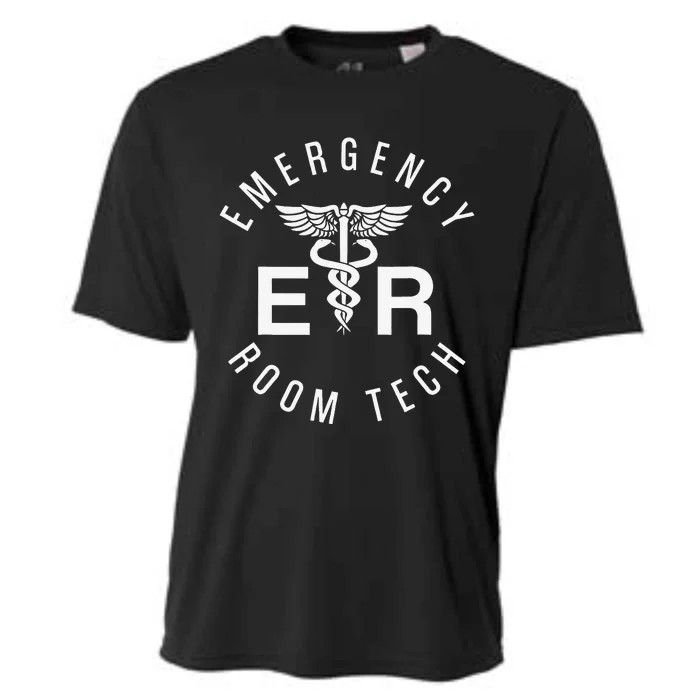 ER Tech Emergency Room Tech Caduceus ER Technician Cooling Performance Crew T-Shirt