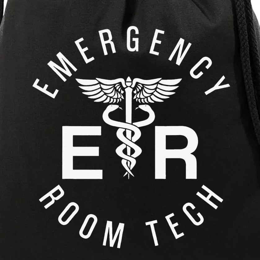 ER Tech Emergency Room Tech Caduceus ER Technician Drawstring Bag