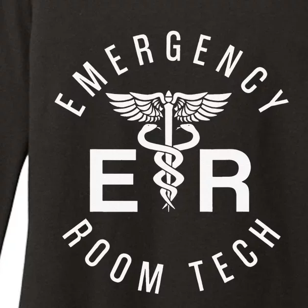 ER Tech Emergency Room Tech Caduceus ER Technician Womens CVC Long Sleeve Shirt