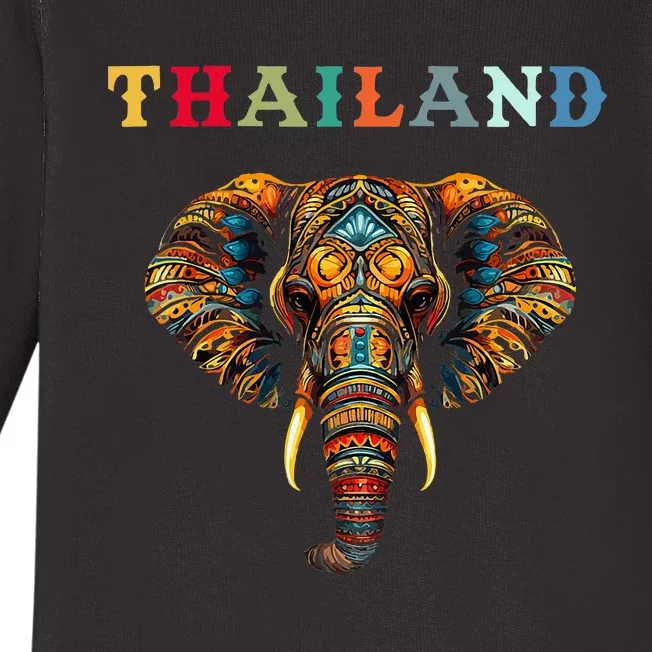 Elephant Thailand Baby Long Sleeve Bodysuit