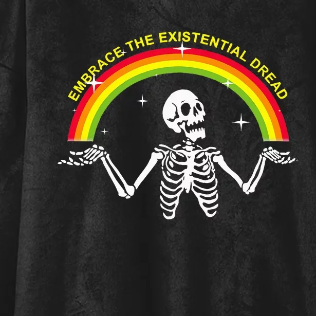 Embrace The Existential Dread Apparel Hooded Wearable Blanket