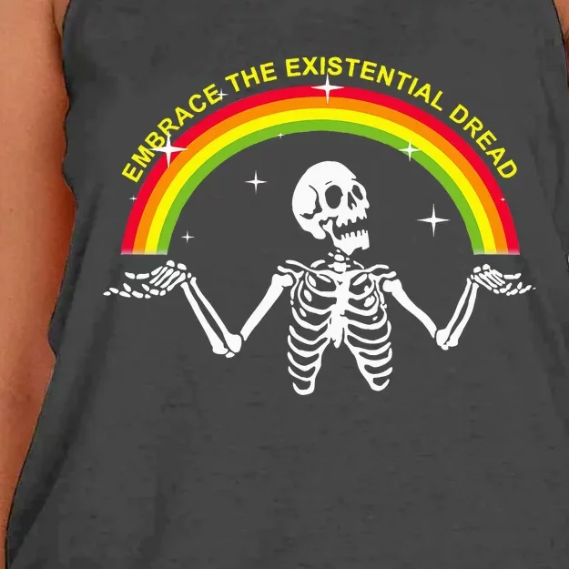 Embrace The Existential Dread Apparel Women's Knotted Racerback Tank