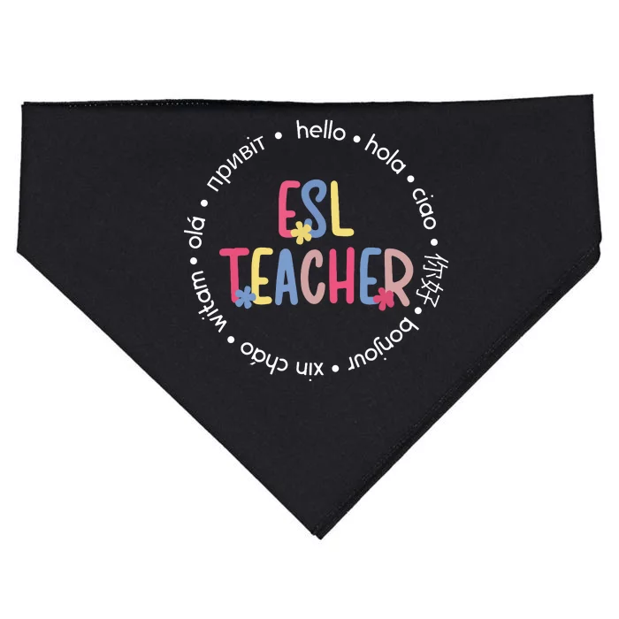 ESL Teacher English As A Second Language Teacher USA-Made Doggie Bandana