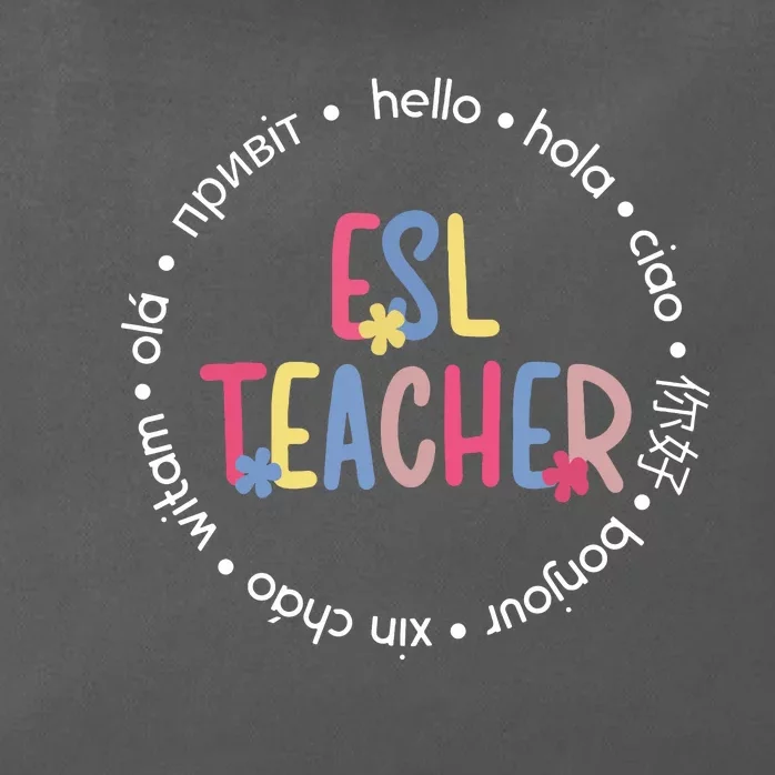 ESL Teacher English As A Second Language Teacher Zip Tote Bag