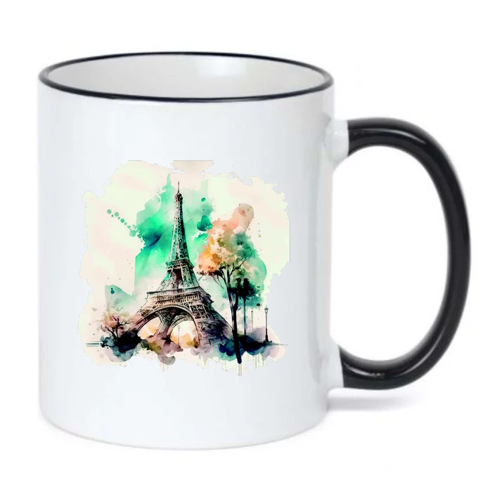 Eiffel Tower Black Color Changing Mug