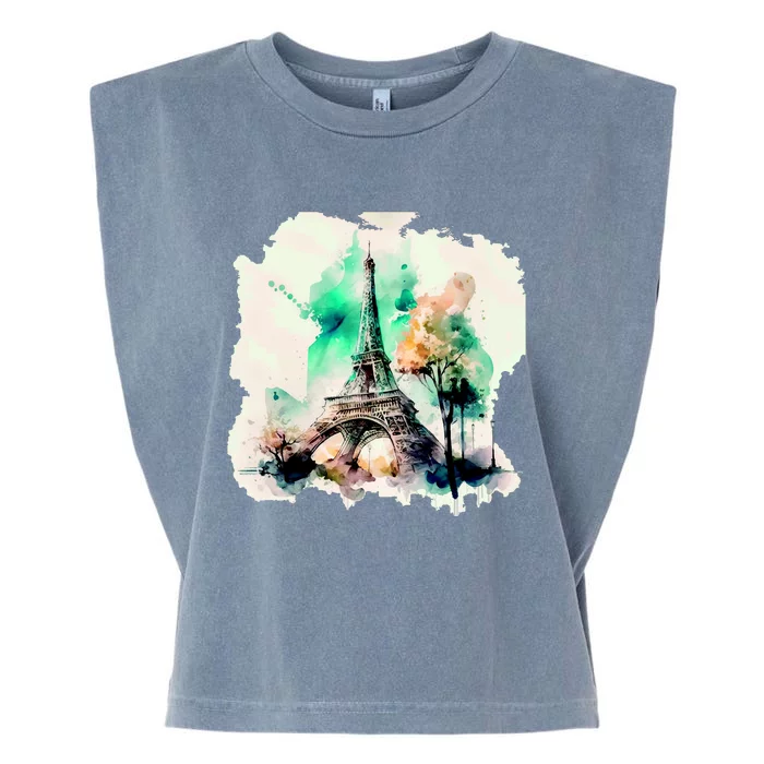 Eiffel Tower Garment-Dyed Women's Muscle Tee