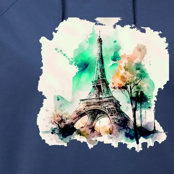 Eiffel Tower Performance Fleece Hoodie