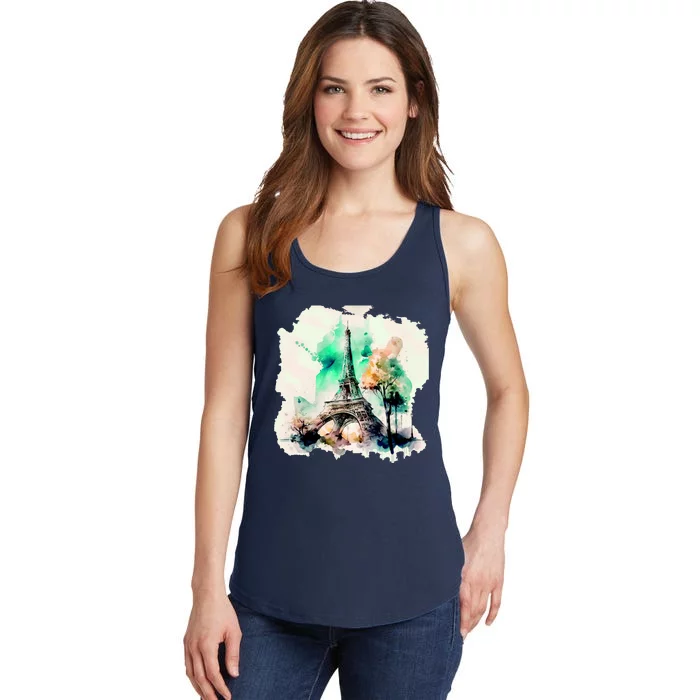 Eiffel Tower Ladies Essential Tank