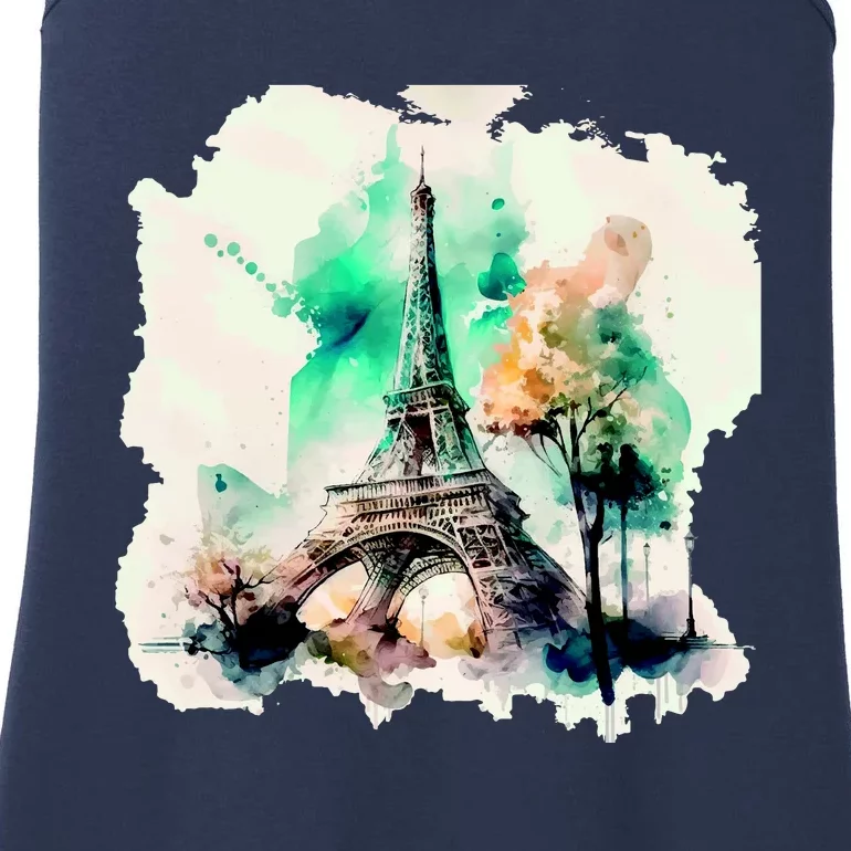 Eiffel Tower Ladies Essential Tank