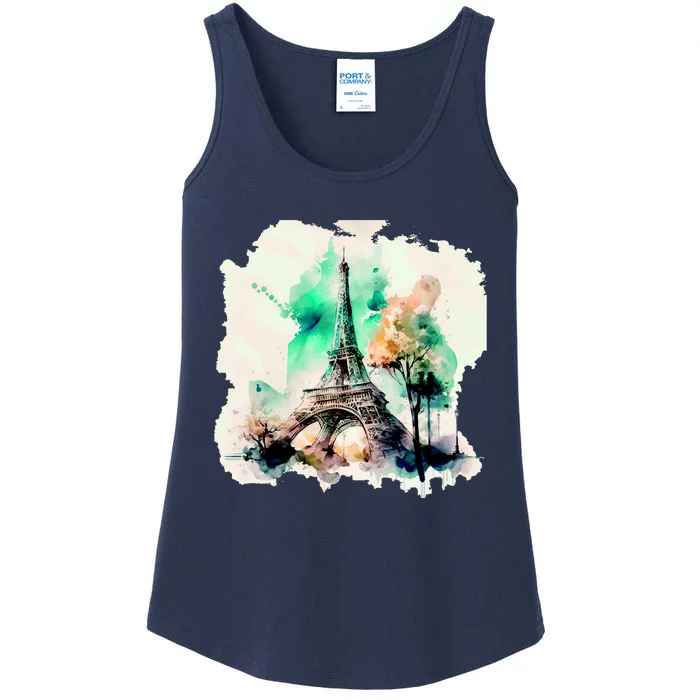 Eiffel Tower Ladies Essential Tank