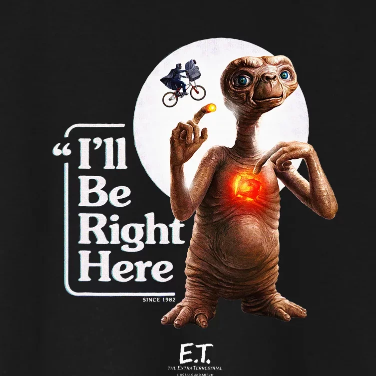 E.T. The Extraterrestrial ILl Be Right Here Moon Glow Women's Crop Top Tee