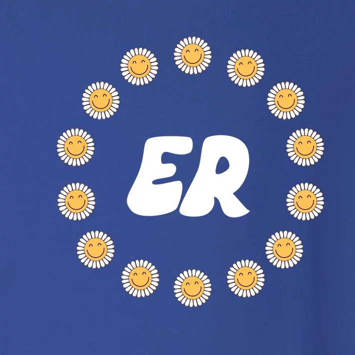 Er Tech Emergency Room Sunflower Groovy Healthcare Medicine Gift Toddler Long Sleeve Shirt