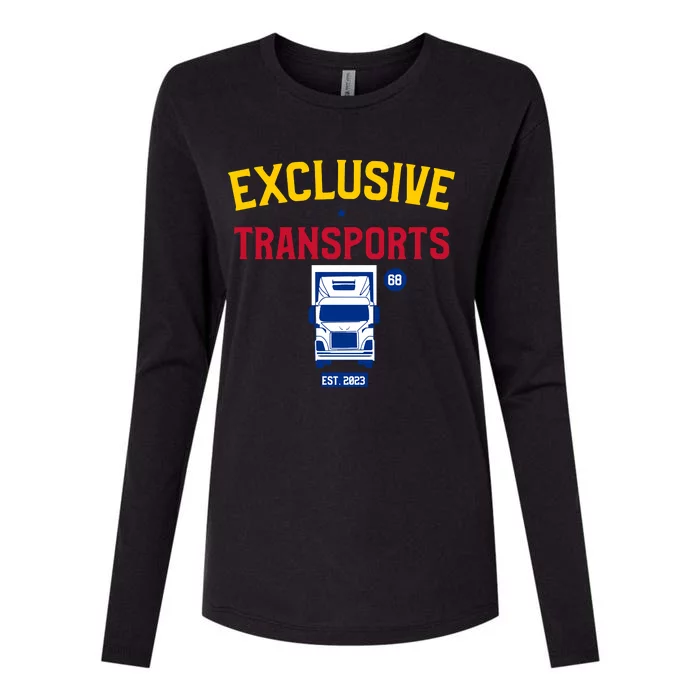 Exclusive Transports EG 68 Womens Cotton Relaxed Long Sleeve T-Shirt