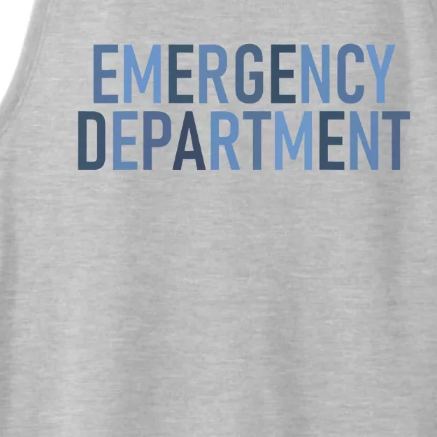 Er Tech Emergency Department Technician Emergency Nurse Ladies Tri-Blend Wicking Tank