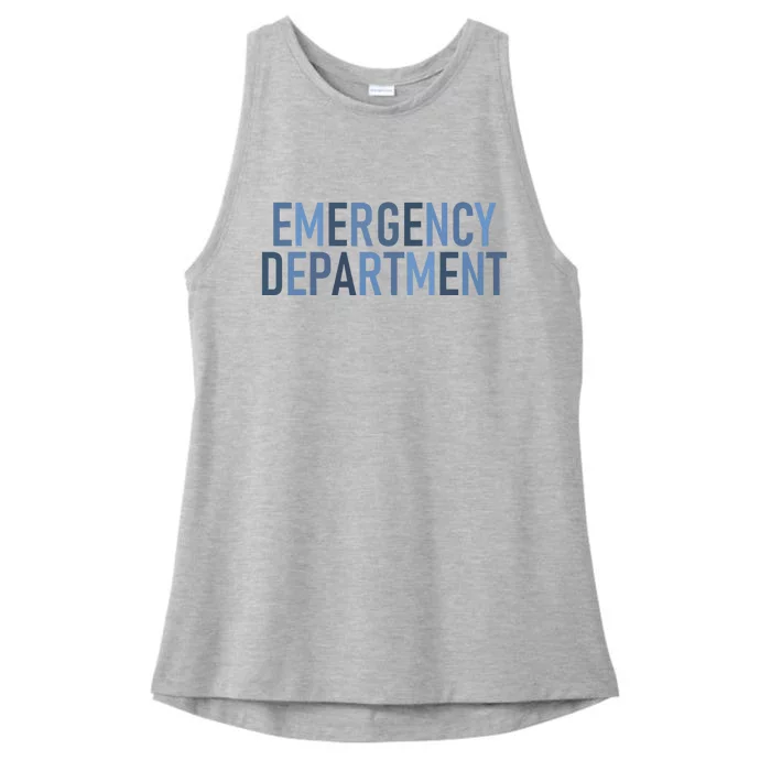 Er Tech Emergency Department Technician Emergency Nurse Ladies Tri-Blend Wicking Tank