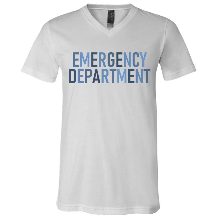 Er Tech Emergency Department Technician Emergency Nurse V-Neck T-Shirt