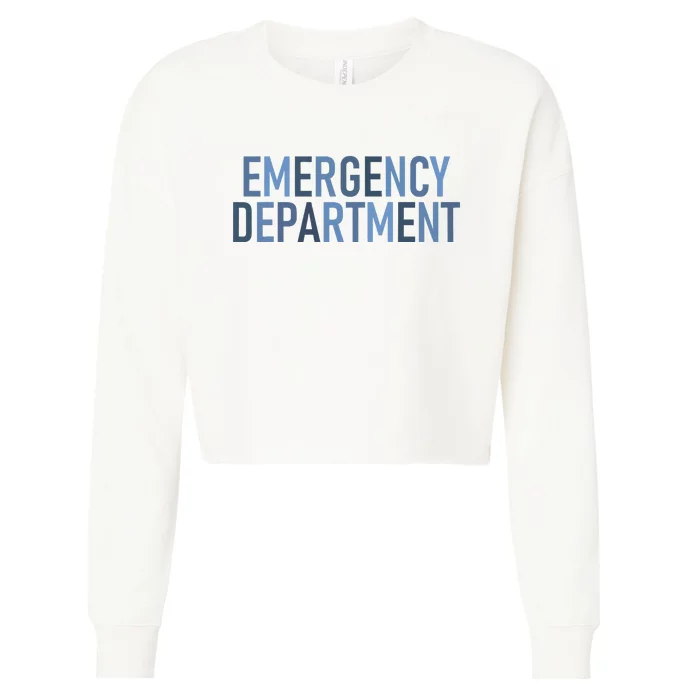 Er Tech Emergency Department Technician Emergency Nurse Cropped Pullover Crew