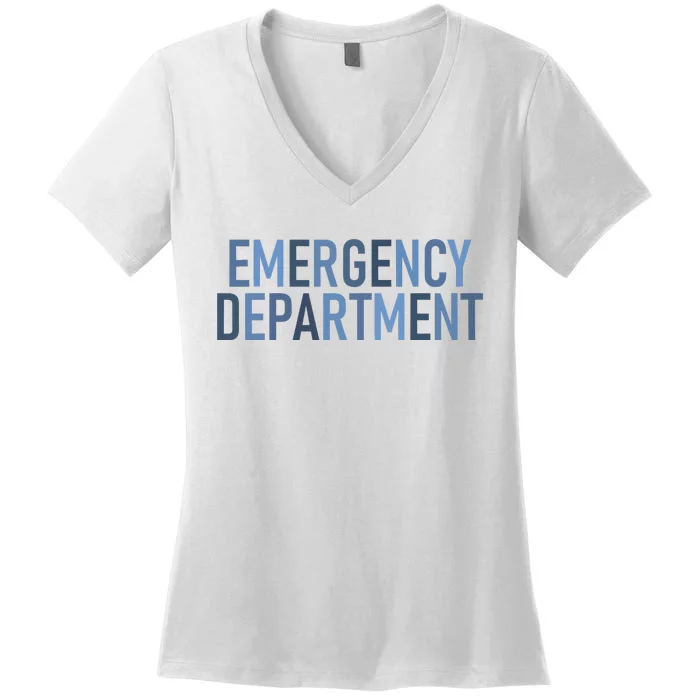 Er Tech Emergency Department Technician Emergency Nurse Women's V-Neck T-Shirt