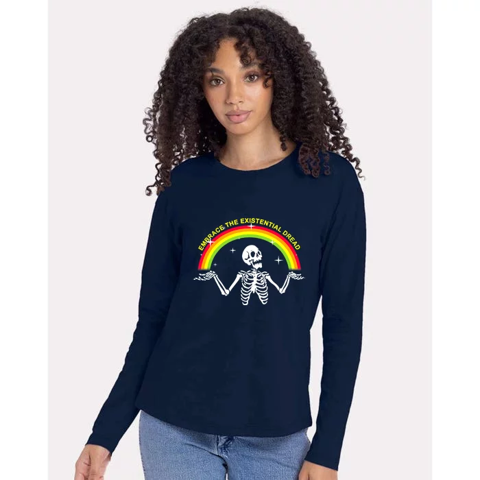 Embrace The Existential Dread Womens Cotton Relaxed Long Sleeve T-Shirt