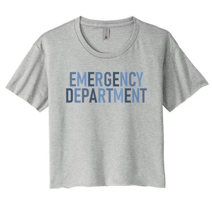 Er Tech Emergency Departt Technician Emergency Nurse Cool Gift Women's Crop Top Tee