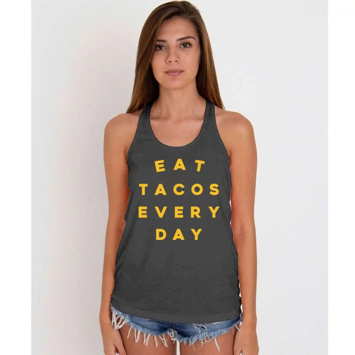 Eat Tacos Everyday Women's Knotted Racerback Tank