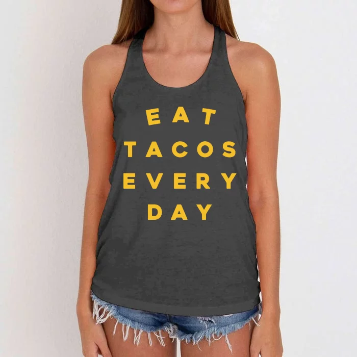 Eat Tacos Everyday Women's Knotted Racerback Tank