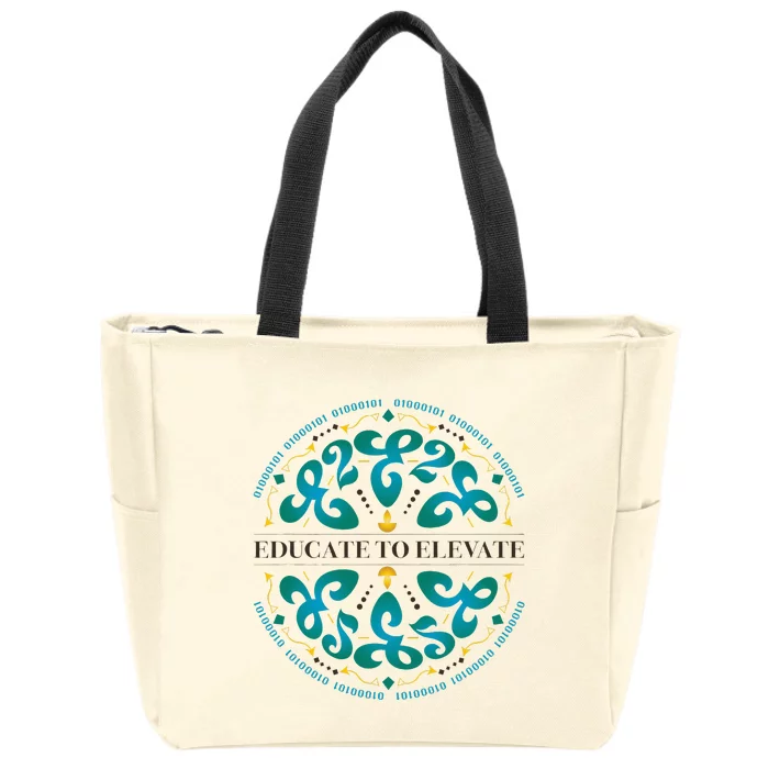 Educate To Elevate Zip Tote Bag