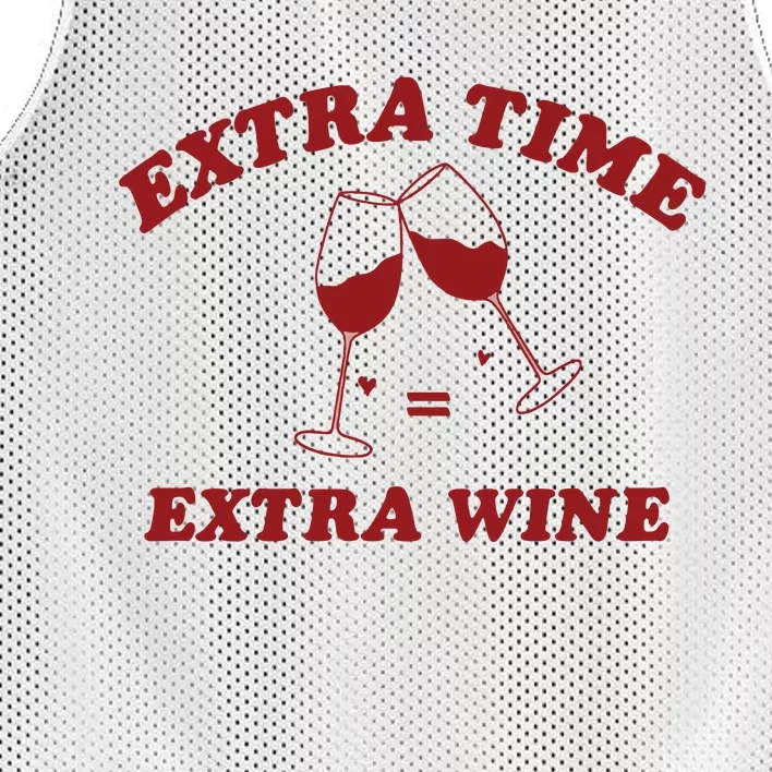 Extra Time = Extra Wine Mesh Reversible Basketball Jersey Tank