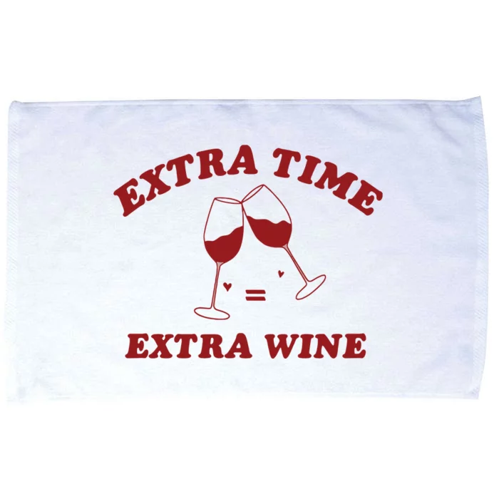 Extra Time = Extra Wine Microfiber Hand Towel