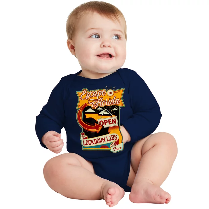 Escape To Florida Open The Lockdown Libs Tour Baby Long Sleeve Bodysuit